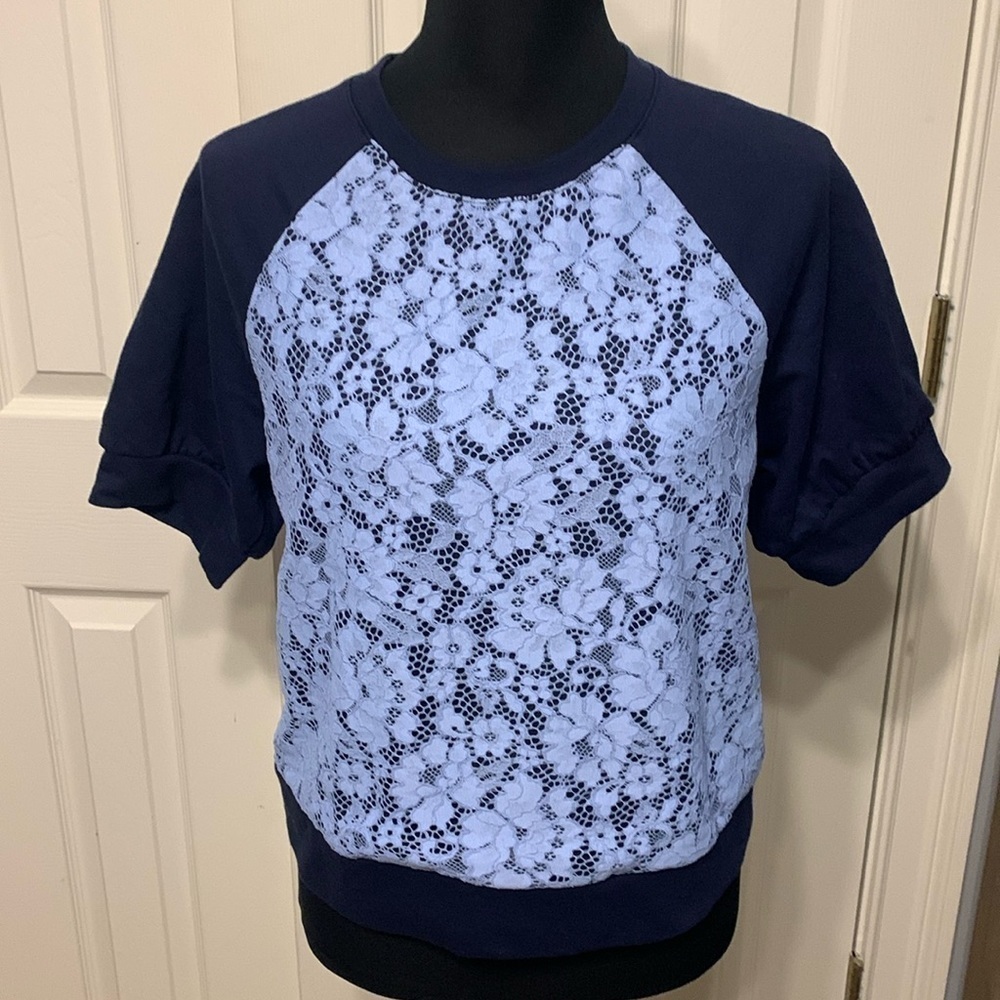 Charter Club Petite Lace Front Top